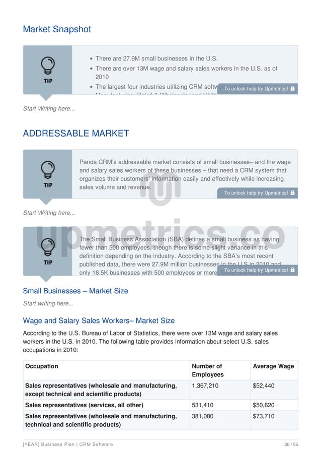 saas business plan example PDF Sales Business