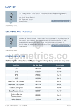 saas business plan example | PDF