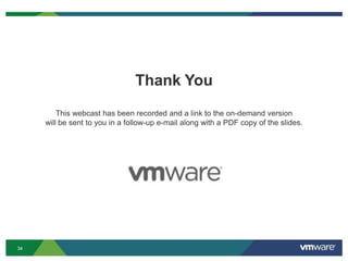 Thank You
         This webcast has been recorded and a link to the on-demand version
     will be sent to you in a follow-up e-mail along with a PDF copy of the slides.




34
 