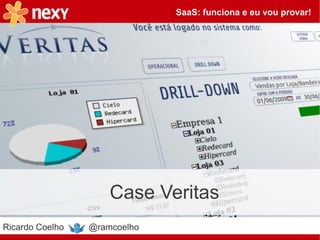 SaaS: funciona e eu vou provar!




                     Case Veritas
Ricardo Coelho   @ramcoelho
 