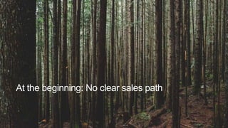 At the beginning: No clear sales path
 