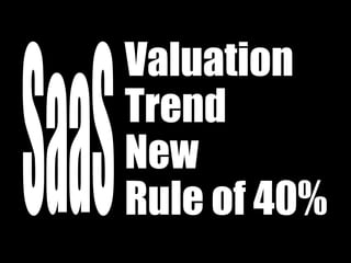 Valuation
Trend
New
Rule of 40%
 