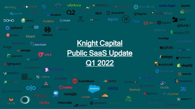 Knight Capital
Public SaaS Update
Q1 2022
 