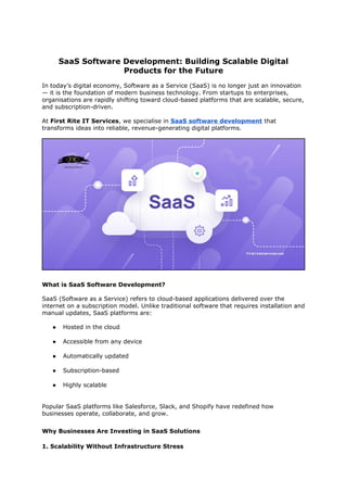 SaaS Software Development Company | First Rite IT | DOCX