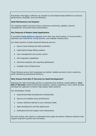 SaaS Software Development Services | Scalable Cloud Solutions | DOCX