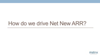How do we drive Net New ARR?
 