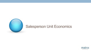 Salesperson Unit Economics
 