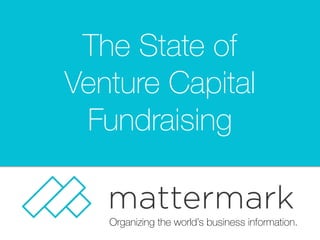 Organizing the world’s business information.
The State of
Venture Capital
Fundraising
 