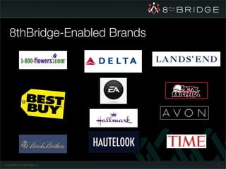 8thBridge-Enabled Brands




Copyright© 2010 8th Bridge, Inc.   71
 