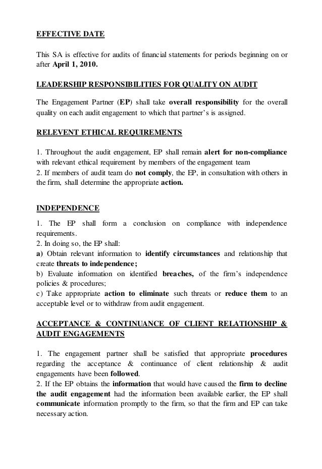standards on audit engagement acceptance form