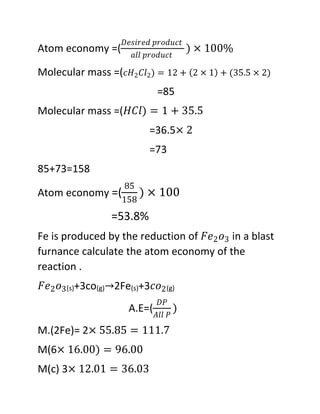atom economy | PDF