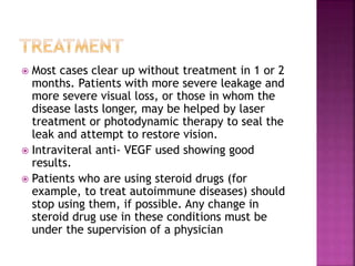 central serous chorioretinopathy | PPTX
