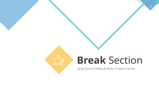 15
Break Section
Grab Some Coffee & Make A New Friends
 
