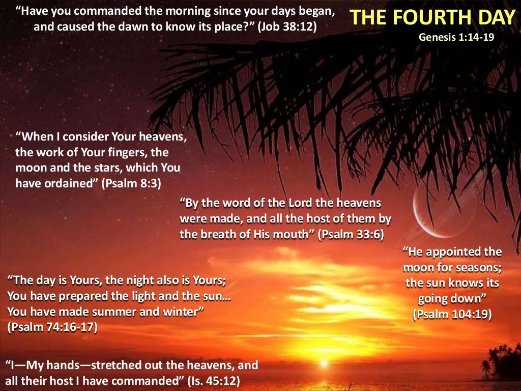 Sabbath school lesson 4, creation, a biblical theme
