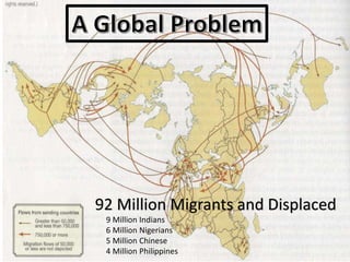 92 Million Migrants and Displaced
9 Million Indians
6 Million Nigerians
5 Million Chinese
4 Million Philippines
 
