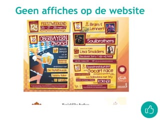 Geen affiches op de website
 