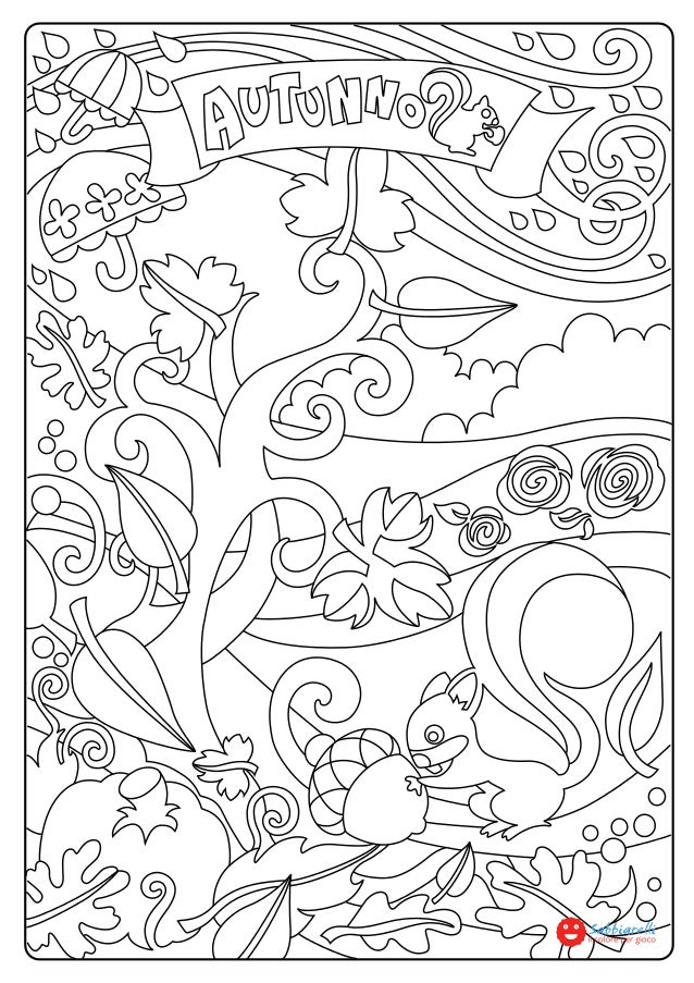 Disegno Autunno Da Colorare Disegno Autunno Da Colorare
