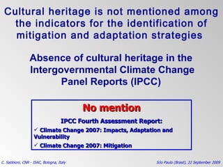 Vulnerability of cultural heritage to climate change | PPT