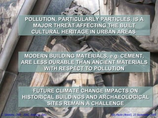 Vulnerability of cultural heritage to climate change | PPT