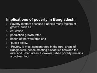 Poverty incidence in bd
