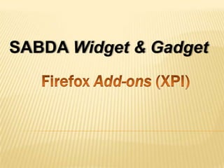 SABDA Widget & Gadget Firefox Add-ons(XPI) 