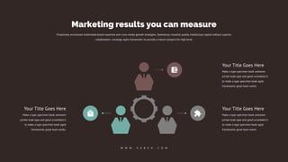 Your Title Goes Here
Make a type specimen book unknown
printer took type and good scrambled it
to make a type specimen book agile
frameworks great team works.
Your Title Goes Here
Make a type specimen book unknown
printer took type and good scrambled it
to make a type specimen book agile
frameworks great team works.
Your Title Goes Here
Make a type specimen book unknown
printer took type and good scrambled it
to make a type specimen book agile
frameworks great team works.
Proactively envisioned multimedia based expertise and cross-media growth strategies. Seamlessly visualize quality intellectual capital without superior
collaboration. Leverage agile frameworks to provide a robust synopsis for high level.
Marketing results you can measure
W W W . S A B E A . C O M
 