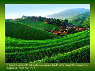 O homem realmente culto não se envergonha de fazer perguntas aos menos
instruídos. (Lao-Tsé 老子)
 