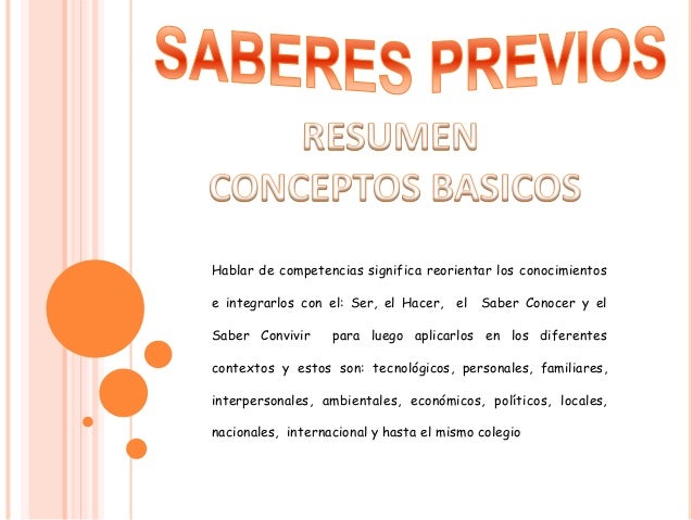 Saberes previos