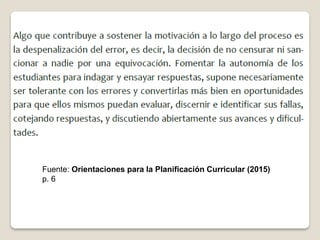 Fuente: Orientaciones para la Planificación Curricular (2015)
p. 6
 