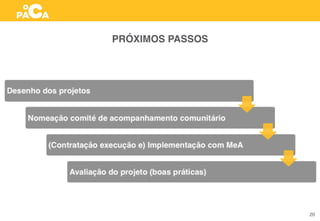 PRÓXIMOS PASSOS
20
 