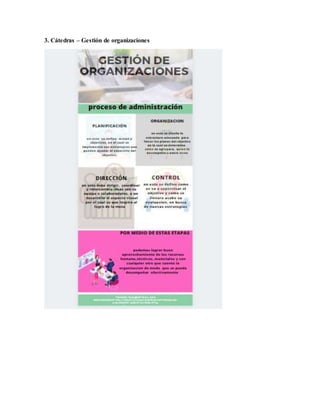 3. Cátedras – Gestión de organizaciones
 