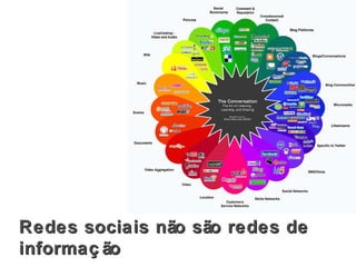Redes sociais não são redes de informação 