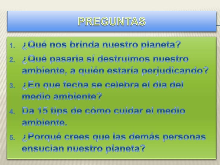 Sabes como cuidar el medio ambiente