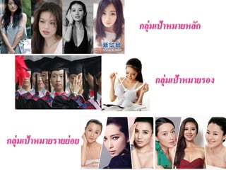 กลุ่มเป้าหมายรอง
กลุ่มเป้าหมายหลัก
กลุ่มเป้าหมายรายย่อย
 