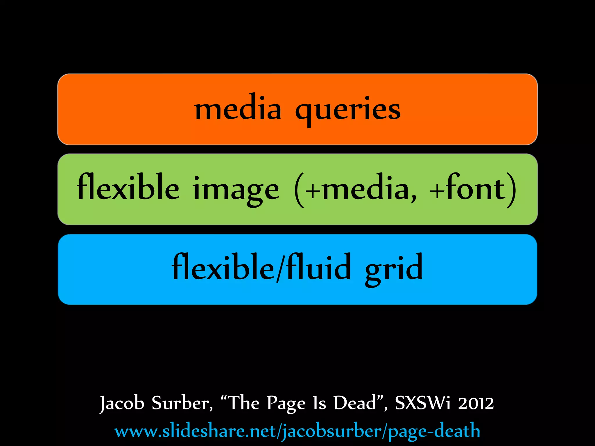 Dr.Sabin-CorneliuBuraga–www.purl.org/net/busaco
responsive Web design
utilizarea unei suite de tehnologii Web ce permite
adaptarea designului la contextul de redare
(e.g., orientare a ecranului, rezoluție, densitate de pixeli,…)
Ethan Marcotte, 2010
www.alistapart.com/articles/responsive-web-design/
diverse „delicatese” oferite și de https://responsivedesign.is/
 