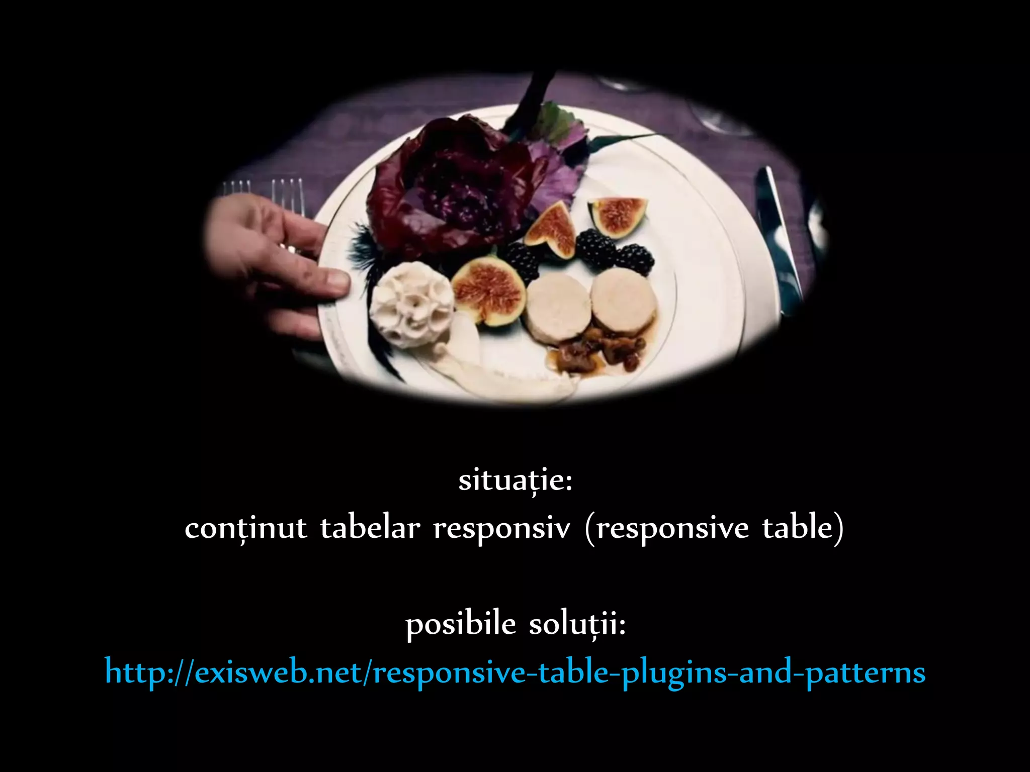 Dr.Sabin-CorneliuBuraga–www.purl.org/net/busaco
http://bradfrost.github.com/this-is-responsive/patterns.html
șabloane de proiectare pentru aranjament
spațial, navigare, conținut grafic, formulare,…
 