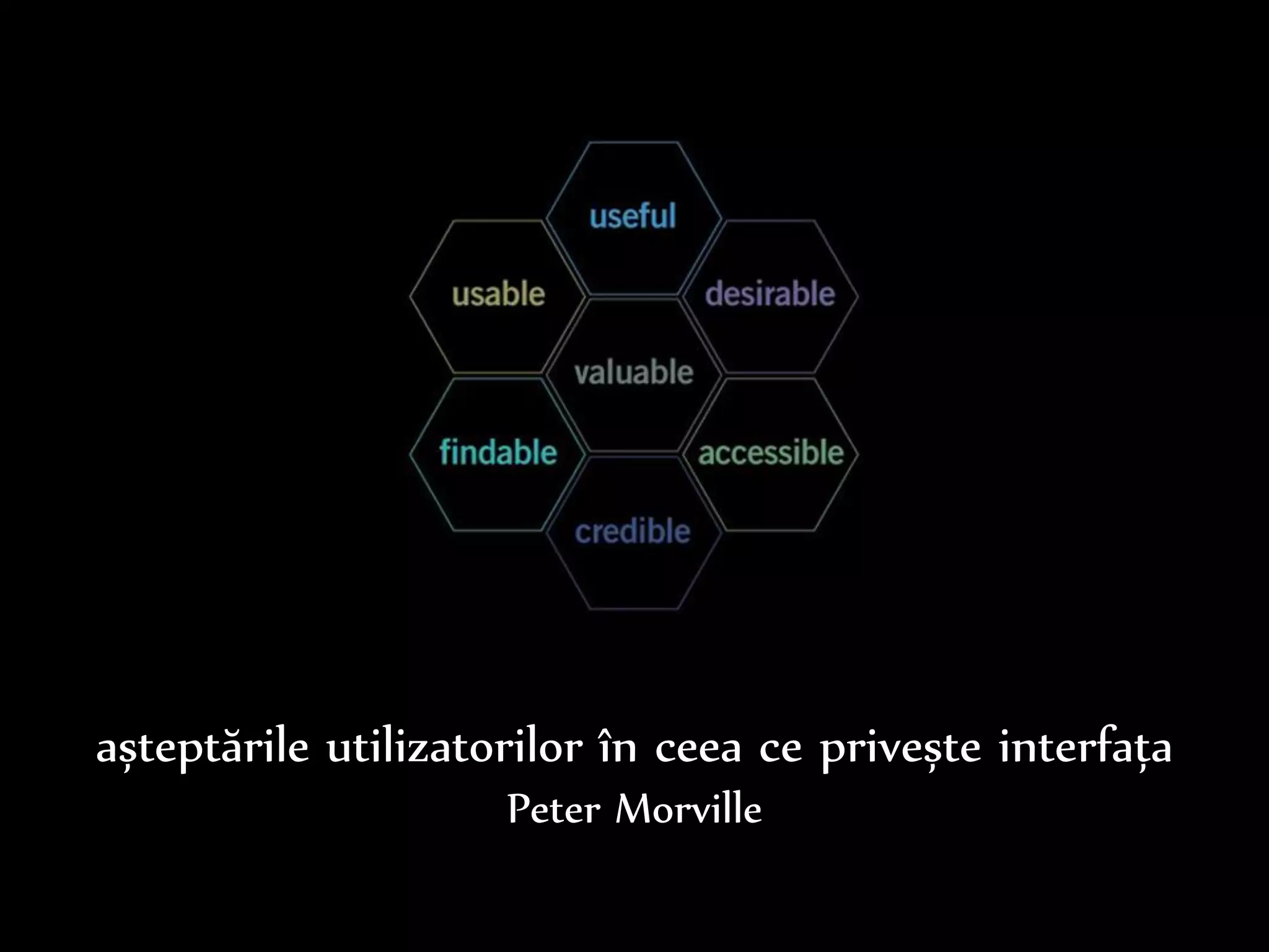 Dr.Sabin-CorneliuBuraga–www.purl.org/net/busaco
așteptările utilizatorilor în ceea ce privește interfața
Peter Morville
 