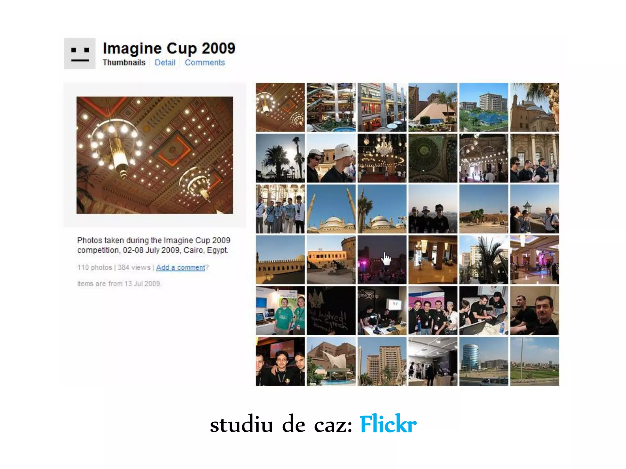 Dr. Sabin-Corneliu Buraga – www.purl.org/net/busaco 
studiu de caz: Flickr 
 