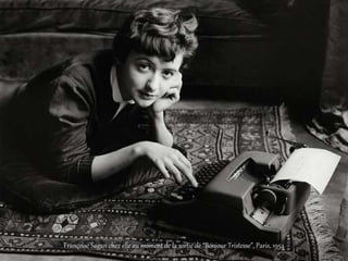 Françoise Sagan chez elle au moment de la sortie de “Bonjour Tristesse”, Paris, 1954
 