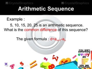 Arithmetic Sequence | PPTX