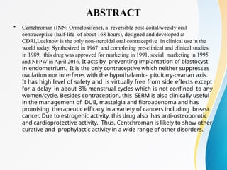 Chhaya-A safe post coital contraceptives | PPTX