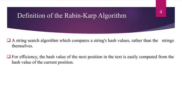 Rabin Carp String Matching algorithm | PPTX