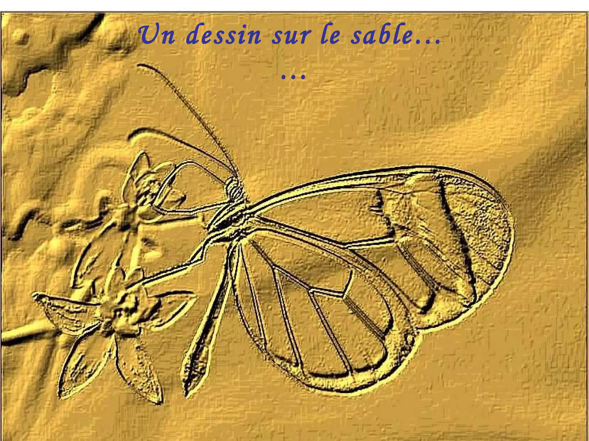 Un dessin sur le sable… …