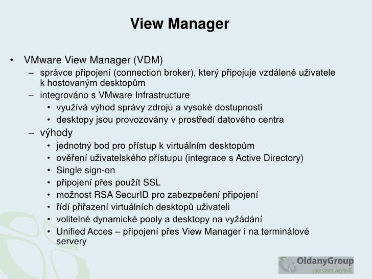 vmware virtual desktop infrastructure