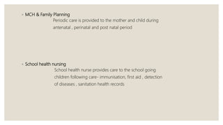 PRINCIPLE & SCOPE OF COMMUNITY HEALTH NURSING AND ROLE OF COMMUNITY ...