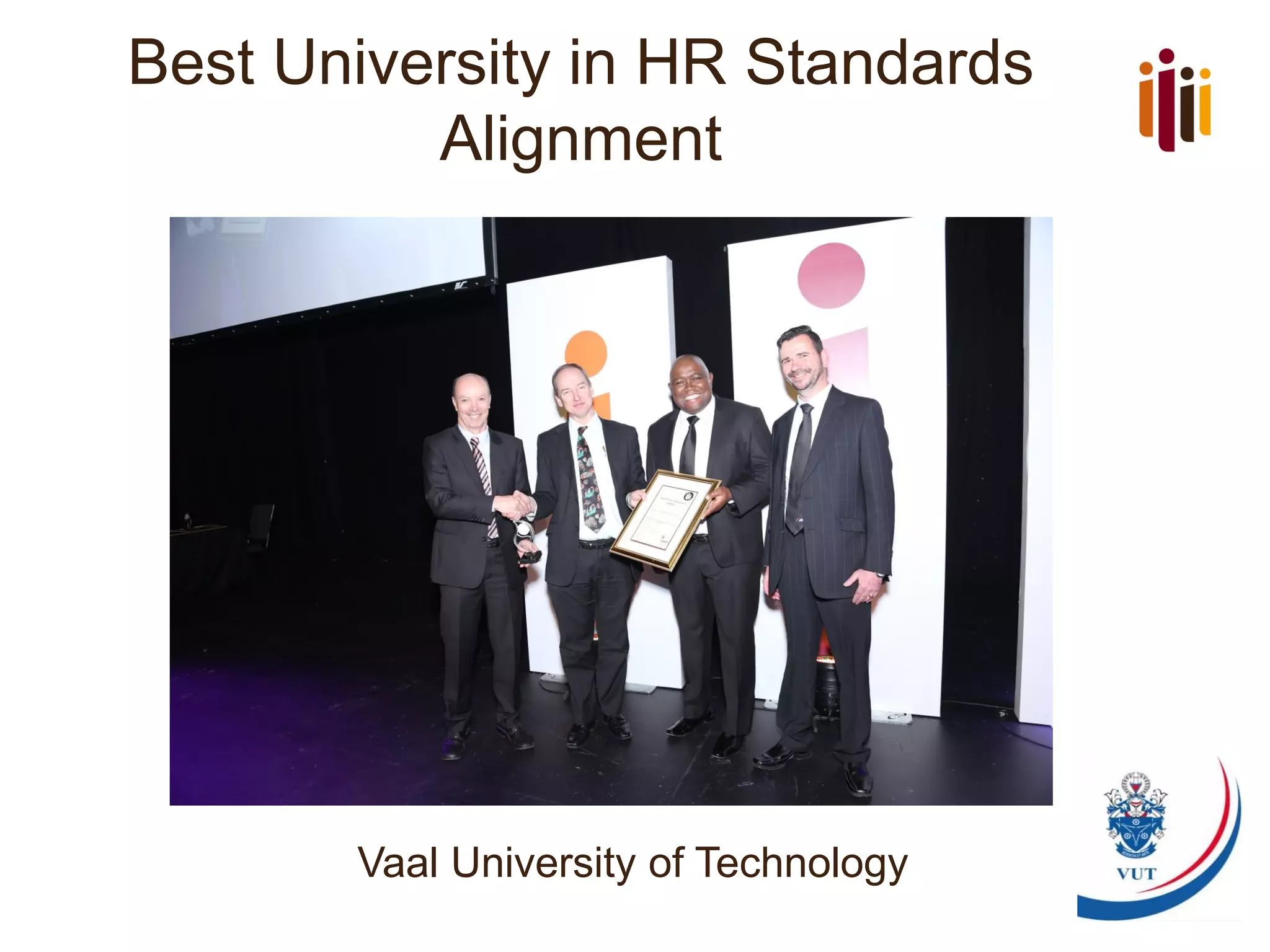 Best University in HR Standards
Alignment
Vaal University of Technology
 