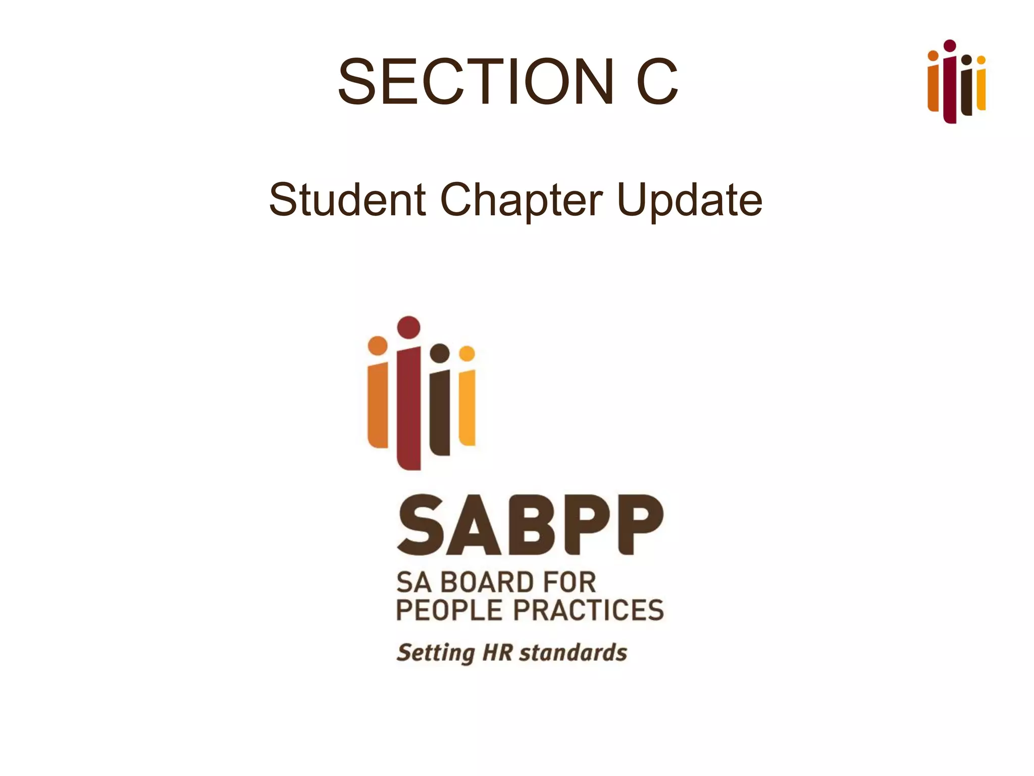 SECTION C
Student Chapter Update
 