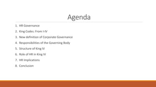 The Role of Human Resources in King IV™ | PPTX