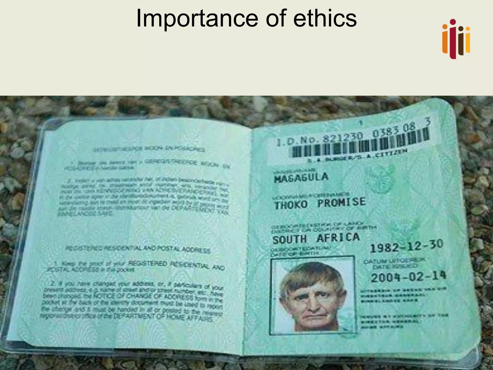 Importance of ethics

 