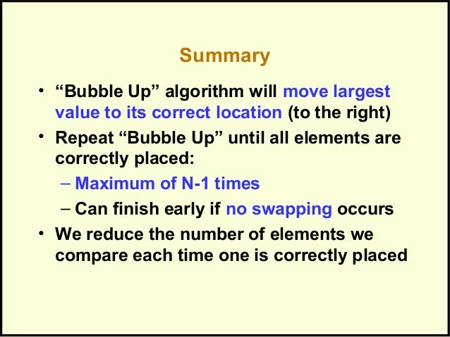 Bubble sort
